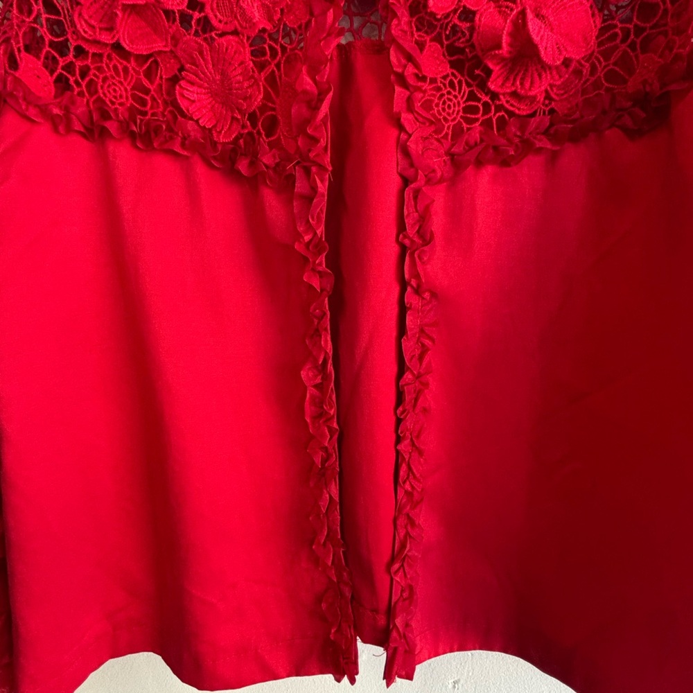 Scully Red Floral Lace Blouse - Picture 5 of 6